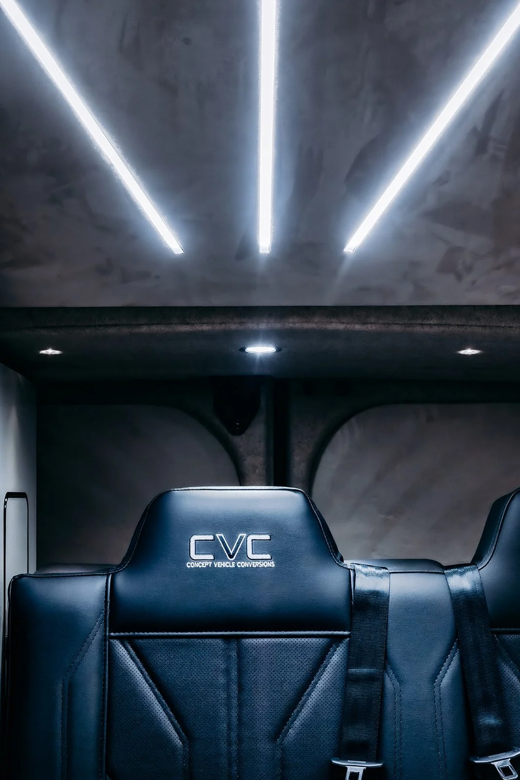 Comfort detail from a completed CVC campervan